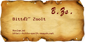 Bittó Zsolt névjegykártya