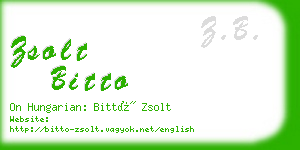 zsolt bitto business card